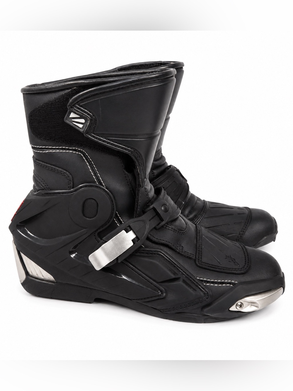 Joe Rocket Men’s Black Motorcycle Boots with Silver Accents